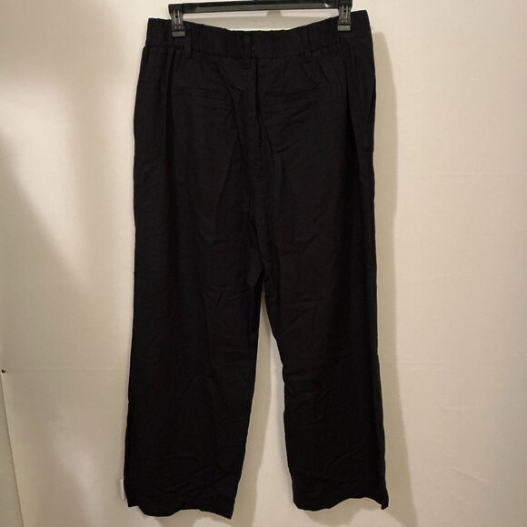 LC Lauren Conrad Womens Plus Size 14W Black High Rise Pleated Front Pants NEW - Picture 2 of 4